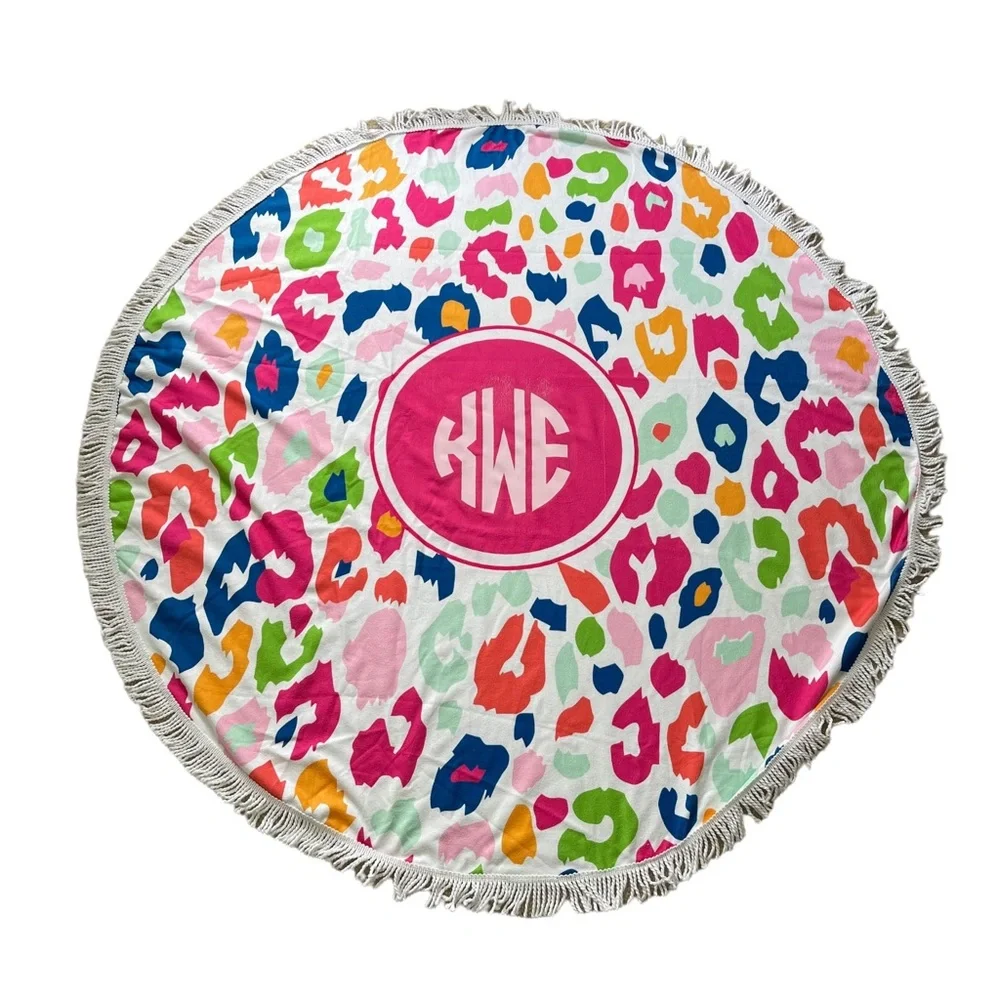 Marley Lilly Monogrammed Round Beach Towel